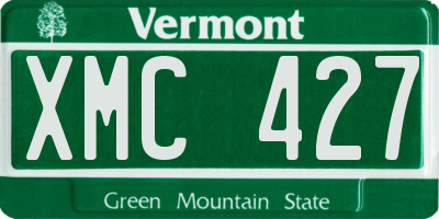 VT license plate XMC427