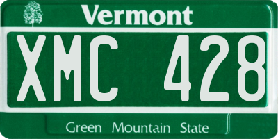 VT license plate XMC428