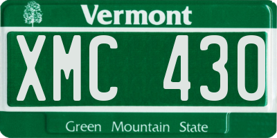 VT license plate XMC430