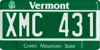 VT license plate XMC431
