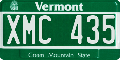 VT license plate XMC435