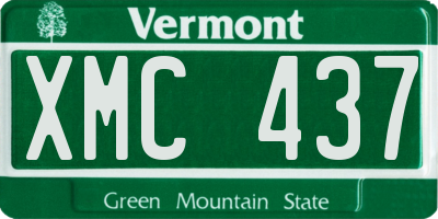 VT license plate XMC437
