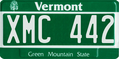 VT license plate XMC442