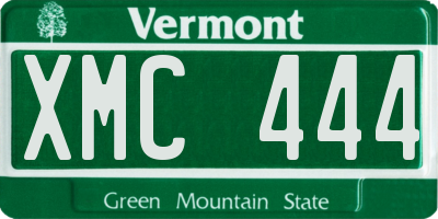 VT license plate XMC444