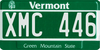 VT license plate XMC446