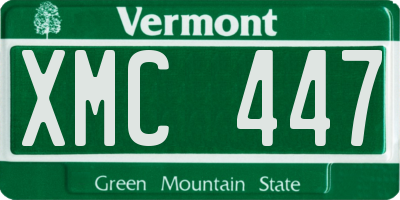 VT license plate XMC447