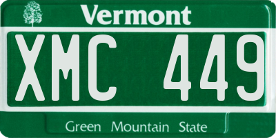 VT license plate XMC449