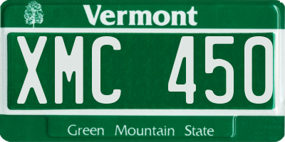 VT license plate XMC450