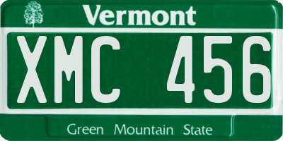 VT license plate XMC456