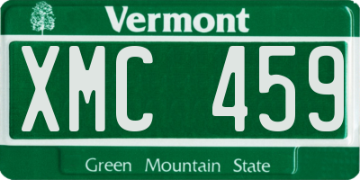 VT license plate XMC459