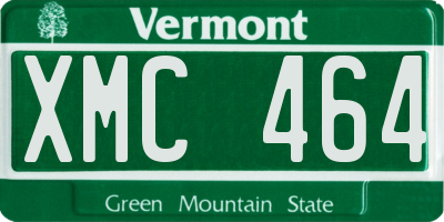 VT license plate XMC464