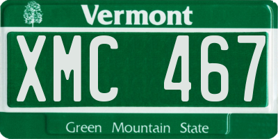 VT license plate XMC467