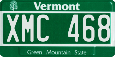 VT license plate XMC468