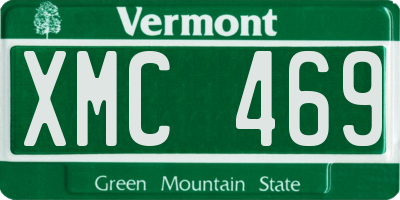 VT license plate XMC469