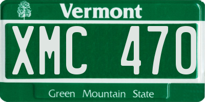 VT license plate XMC470