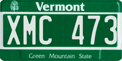 VT license plate XMC473