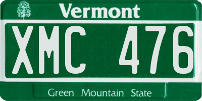 VT license plate XMC476