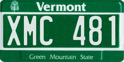 VT license plate XMC481