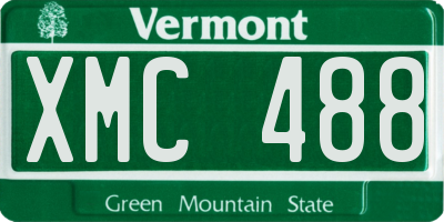 VT license plate XMC488