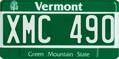 VT license plate XMC490