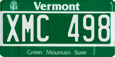 VT license plate XMC498