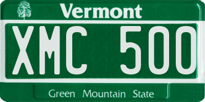 VT license plate XMC500
