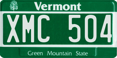 VT license plate XMC504