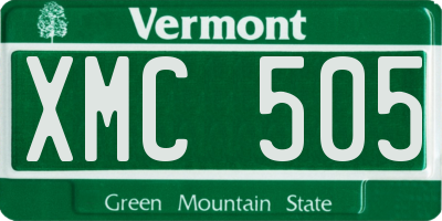 VT license plate XMC505