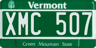 VT license plate XMC507