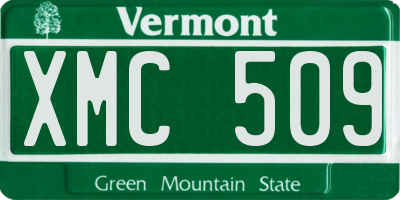 VT license plate XMC509