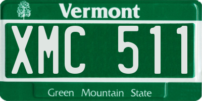 VT license plate XMC511