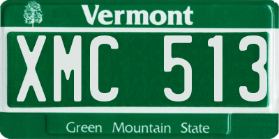 VT license plate XMC513