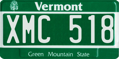 VT license plate XMC518