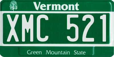 VT license plate XMC521