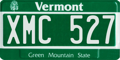VT license plate XMC527