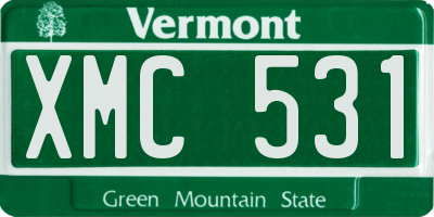 VT license plate XMC531