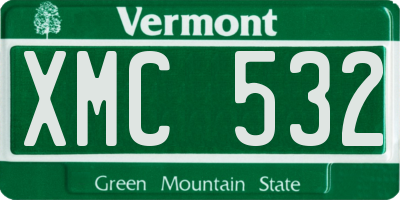 VT license plate XMC532
