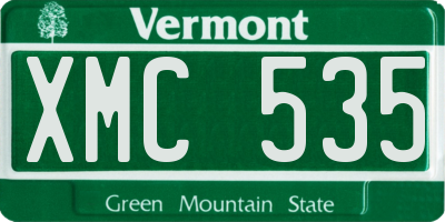 VT license plate XMC535