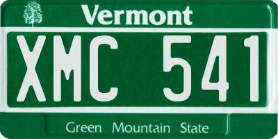 VT license plate XMC541