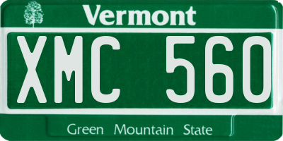 VT license plate XMC560