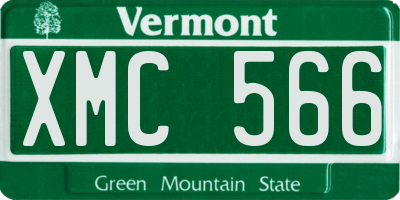 VT license plate XMC566