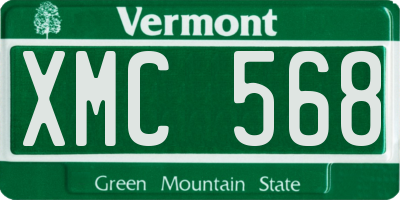 VT license plate XMC568