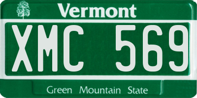 VT license plate XMC569