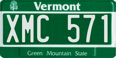 VT license plate XMC571