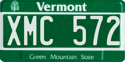 VT license plate XMC572