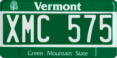 VT license plate XMC575