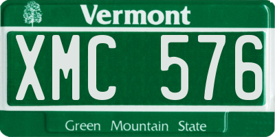 VT license plate XMC576
