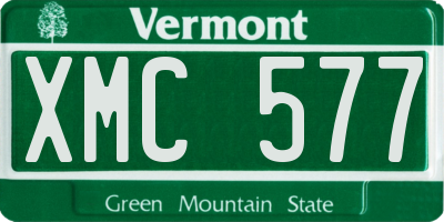 VT license plate XMC577
