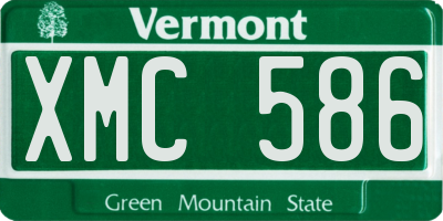 VT license plate XMC586