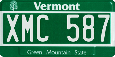 VT license plate XMC587